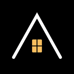 Cabin app icon — an A-frame cabin with a lit window